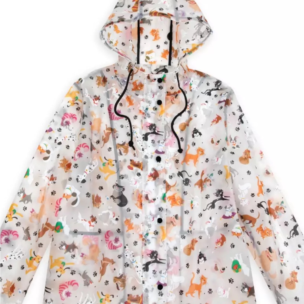Disney Parks Reigning Cats and Dogs Rain Jacket for Women, like new, size XS